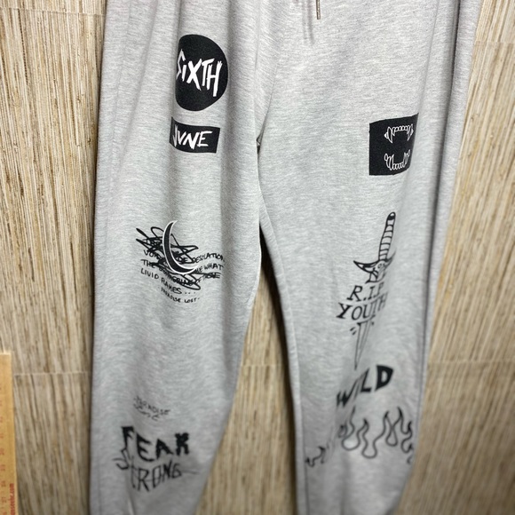 SIXTH JUNE PARISCREW LOVE JOGGER size XL GRAY tote 5 - Picture 7 of 10